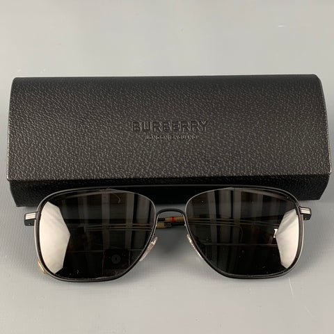 BURBERRY Gafas de sol de metal negro