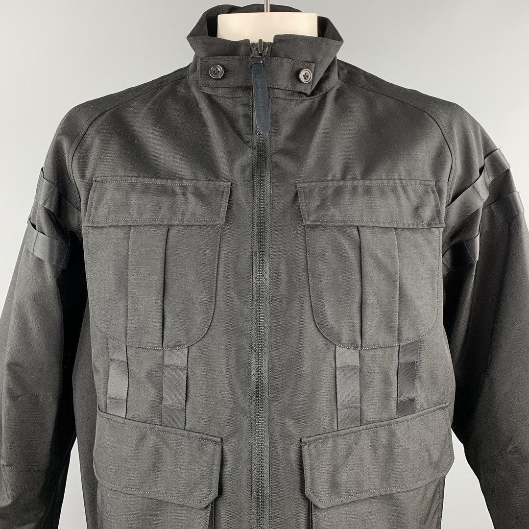 WHITE MOUNTAINEERING A/W 17 Size L Black Nylon Zip Up Jacket