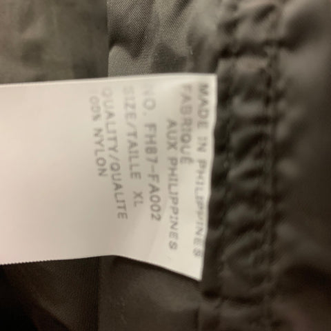 FINAL HOME  Size XL Olive Solid Nylon Zip Up & Hood Coat