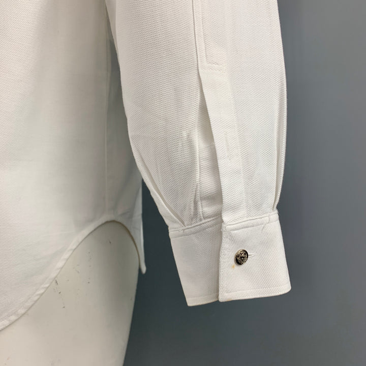 vintage VERSACE JEANS COUTURE Taille M Veste boutonnée en coton blanc