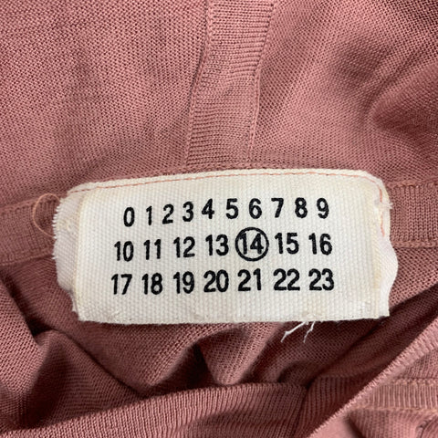 MAISON MARGIELA Size S Mauve Knit Hooded Wool Pullover