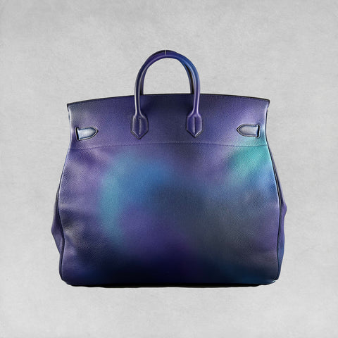 Hermès SS19 Ombré Haut à Courroies Cosmos HAC 50 Nuit Violet Limited Edition Bag