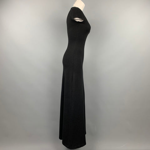 RALPH LAUREN Black Label Size XS Black Knitted Cashmere Long Dress