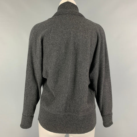 AUTUMN  CASHMERE Size S Grey Cashmere Shawl Collar Cardigan