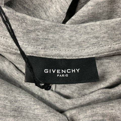 GIVENCHY Size S Grey Black Graphic Cotton T-shirt