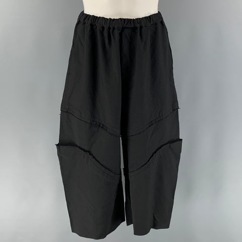 COMME des GARCONS Size M Black Polyester Drop-Crotch Casual Pants