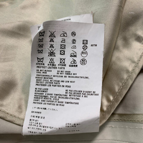 PRADA Size 38 Ivory Solid Cotton Polyester Trench Coat