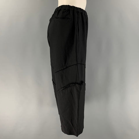 COMME des GARCONS Size M Black Polyester Drop-Crotch Casual Pants