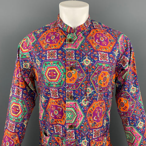 ENGINEERED GARMENTS Size M Multi-Color Print Cotton Long Sleeve Shirt