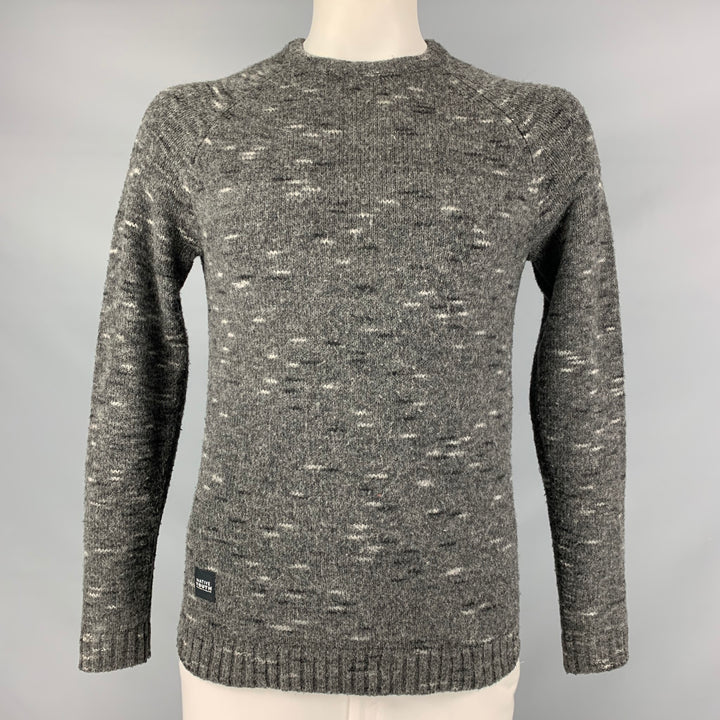 NATIVE YOUTH Size M  Grey Marble Polyamide-Blend Crew-Neck Sweater