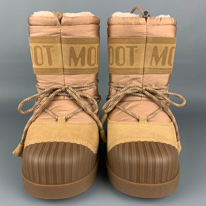MONCLER GENIUS x PALM ANGELS Collection Size 6 Tan Suede Pull On Moon Boots