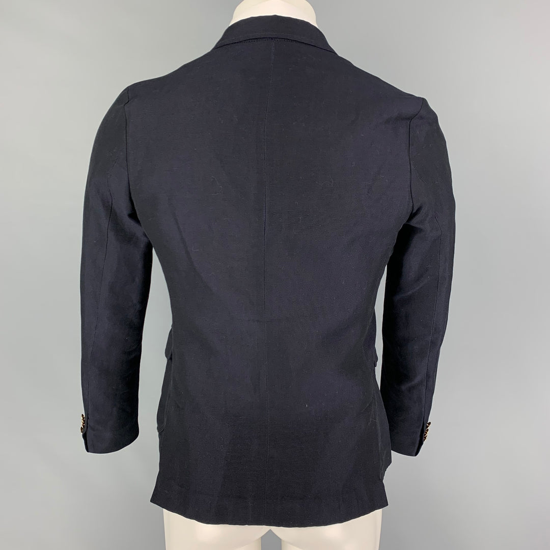 BAND OF OUTSIDERS Size 38 Navy Linen Cotton Sport Coat