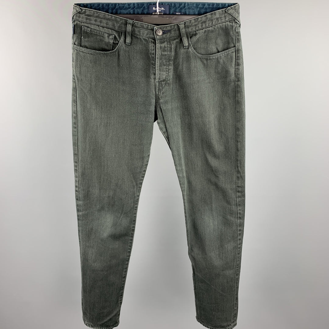 PAUL SMITH JEANS Size 32 Charcoal Cotton Button Fly Jeans