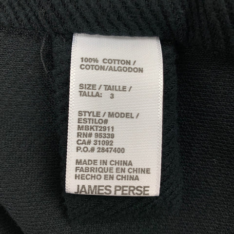JAMES PERSE Size XL Black Textured Cotton Utility Jacket
