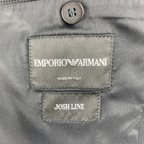 EMPORIO ARMANI Size 44 Black Textured Notch Lapel Sport Coat