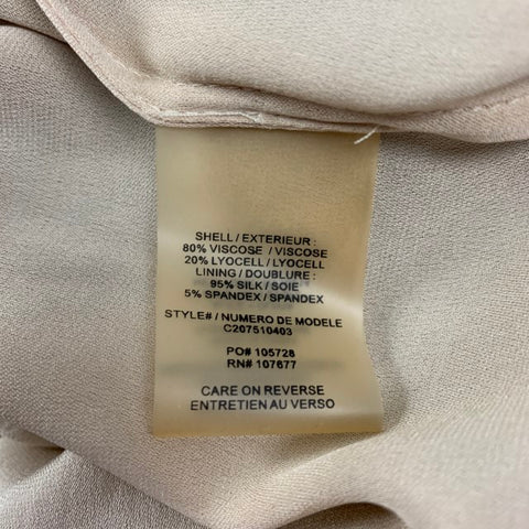ALICE + OLIVIA Size 0 Black Beige Viscose Blend Two Tone Cocktail Dress