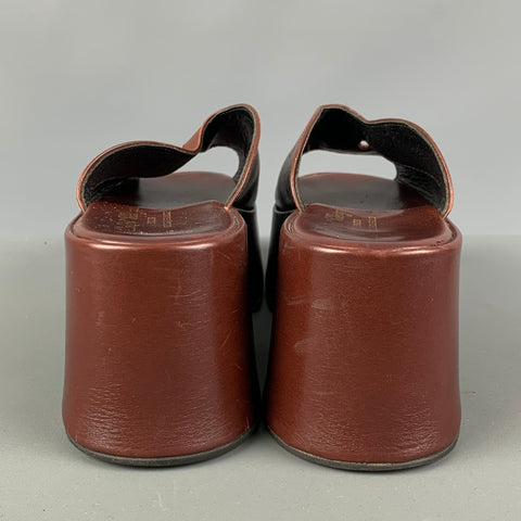 ROBERT CLERGERIE Talla 8.5 Sandalias de plataforma marrón