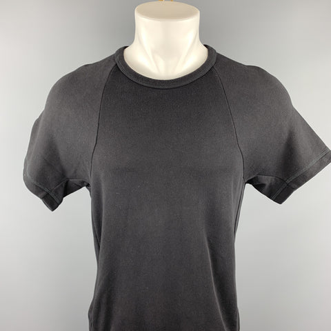 THEORY Size S Black Cotton Short Sleeve Sweatshirt