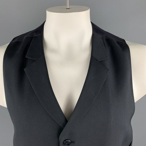 J. LINDEBERG Chaleco con solapa de muesca de lana azul marino talla 44