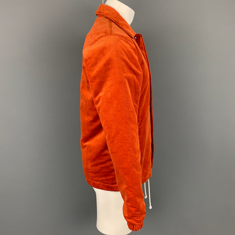 COMME des GARCONS SHIRT Size M Orange Corduroy Cotton Jacket