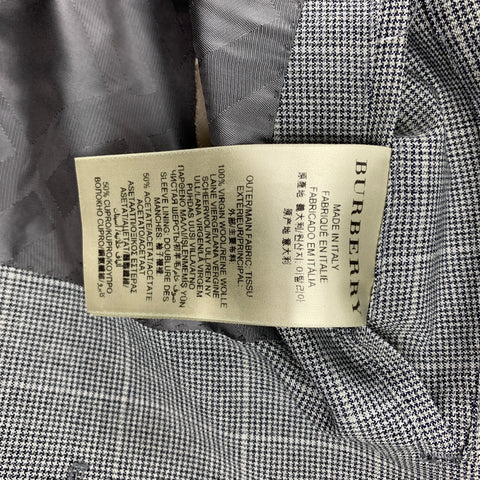 BURBERRY LONDON Size 38 Regular Grey Glenplaid Virgin Wool Suit