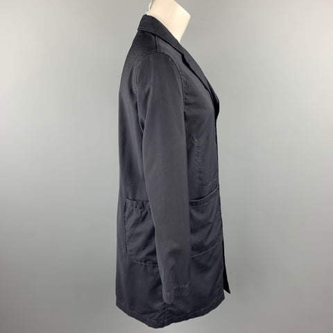 ENGINEERED GARMENTS Talla S Abrigo de lana negro con solapa de muesca