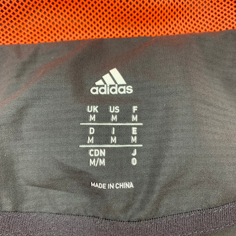 KOLOR x ADIDAS Size M Black & Silver Stripe Trim Polyester Zip Up Jacket