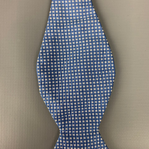 NEIMAN MARCUS Blue & White Checkered Bow Tie