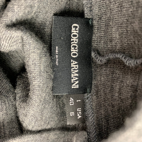 GIORGIO ARMANI Size 6 Grey Jersey Wool / Nylon Mock Turtleneck Casual Top