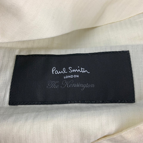 PAUL SMITH Kensington Fit Size 30 Steel Blue & Grey Window Pane Wool Zip Fly Dress Pants