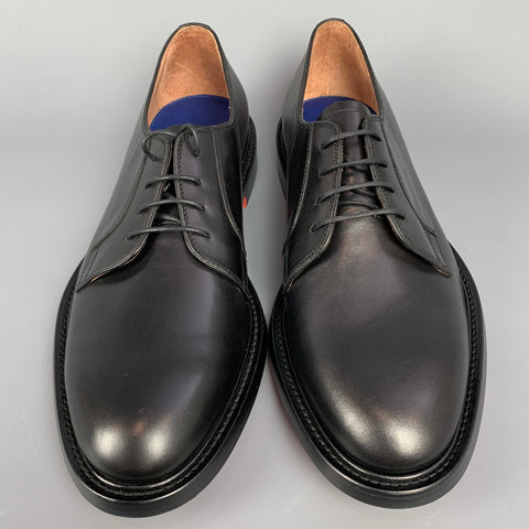 PAUL SMITH Size 12 Black Leather Lace Up Dress Shoes