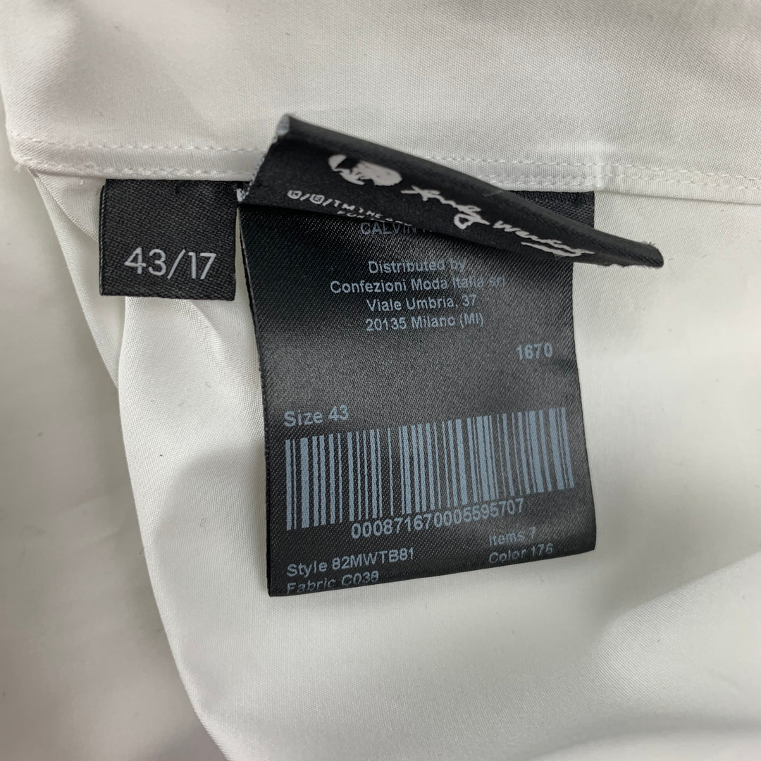 CALVIN KLEIN 205W39NYC Size L White Andy Warhol Print Cotton Button Up Long Sleeve Shirt