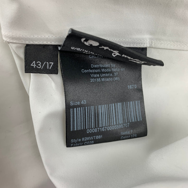 CALVIN KLEIN 205W39NYC Size L White Andy Warhol Print Cotton Button Up Long Sleeve Shirt