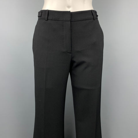 EMPORIO ARMANI Taille 4 Pantalon habillé en laine noire à jambe large