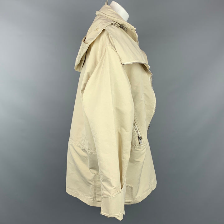 GIVENCHY Printemps 2021 Taille 4 Veste coupe-vent beige en coton / polyester avec fermeture éclair
