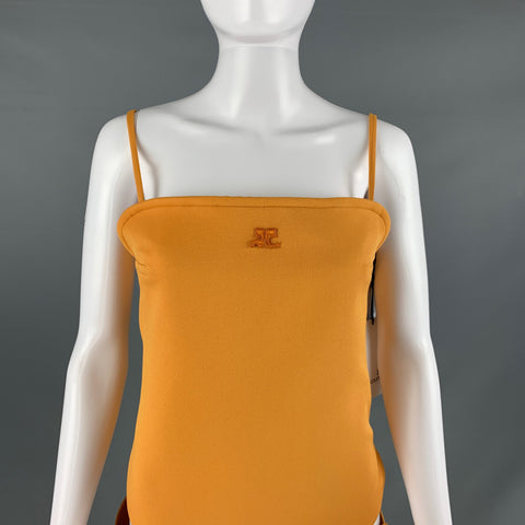 COURREGES Size 4 Orange Polyester Blend Dress