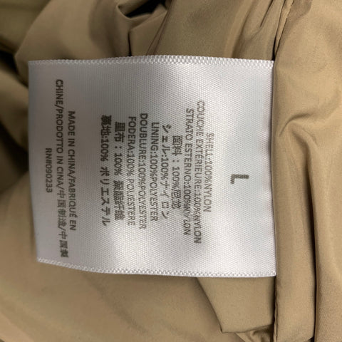 ESSENTIALS  Size L Khaki Nylon 3/4 Sleeves Jacket