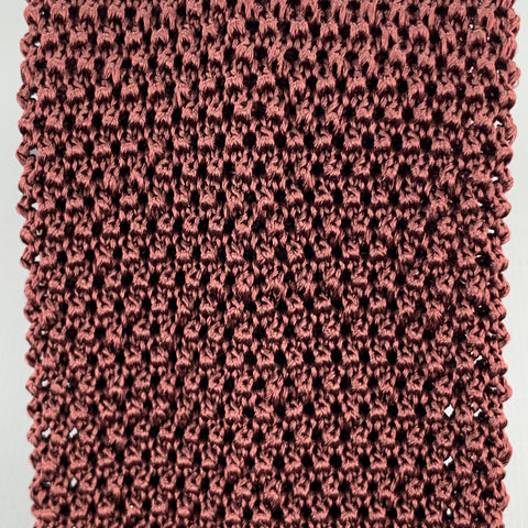 BUDD Burgundy Silk Textured Knit Tie