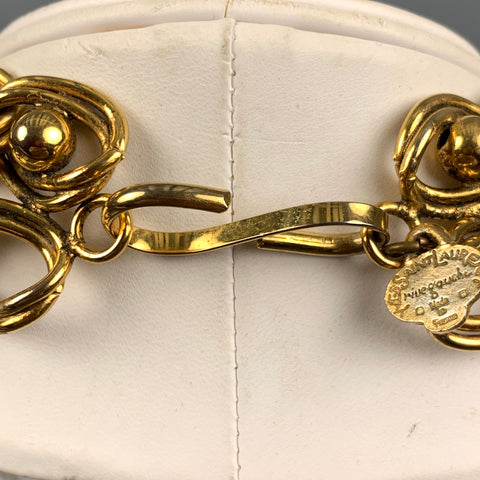 YVES SAINT LAURENT Gold Chain Link Metal Necklace