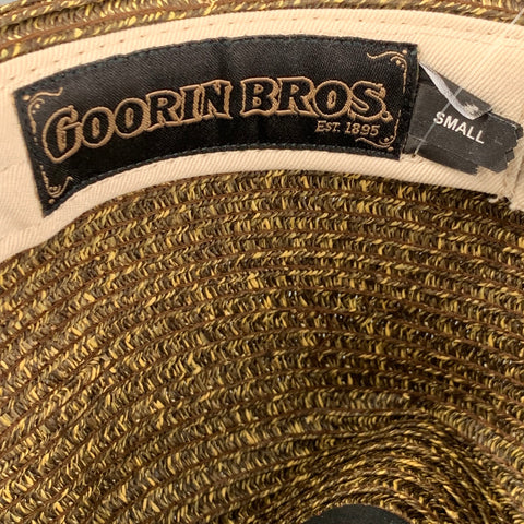 GOORIN BROTHERS Size S Brown Yellow Woven Cotton Straw Hat