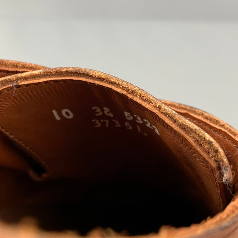 ALLEN EDMONDS Franciscan Size 10 Tan Perforated Leather Monk Strap Loafers