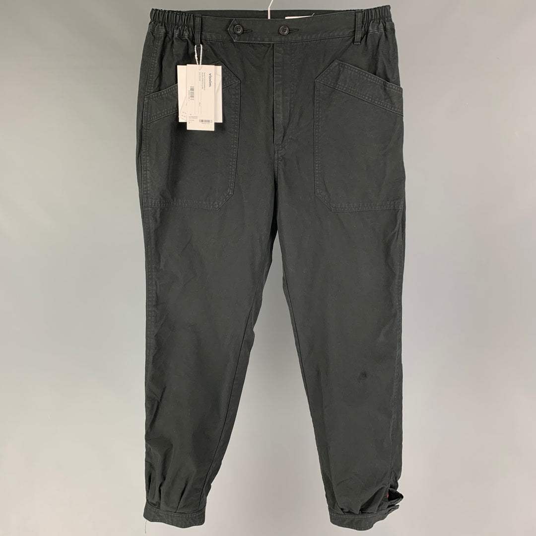 VISVIM Size L Black Cotton Zip Fly Carroll Trouser Pants