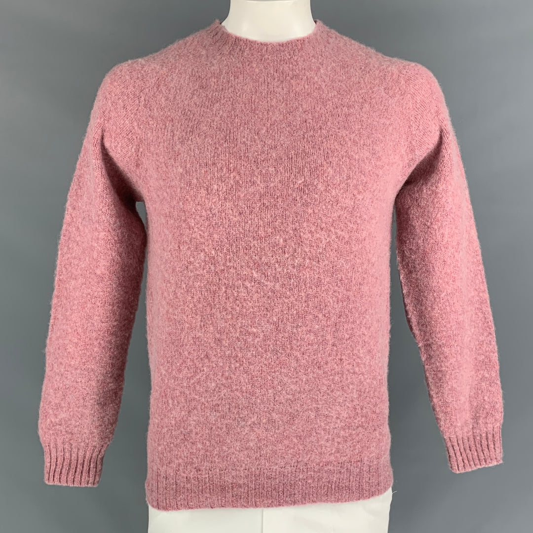 HARLEY Size L Rose Knitted Wool Crew-Neck Sweater