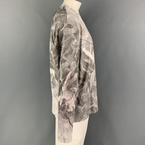 STAMPD Sudadera Cuello Redondo Algodón Estampado Blanco Gris Talla L