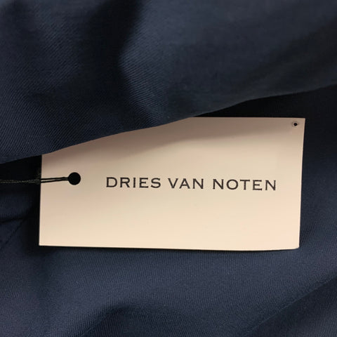 DRIES VAN NOTEN Size 38 Navy Cotton Single Breasted Suit