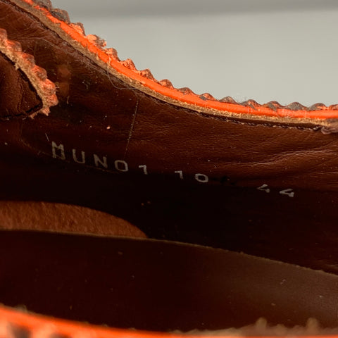 PAUL SMITH Taille 11,5 Chaussures à lacets en cuir perforé Tan