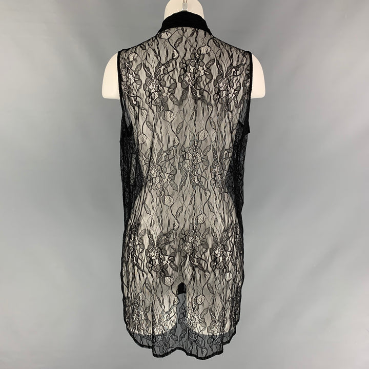 EQUIPMENT Size M Black Lace Sleeveless Top