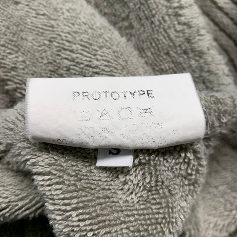 ALESSI Size S Green Textured Cotton Bath Robe and Tied Towel