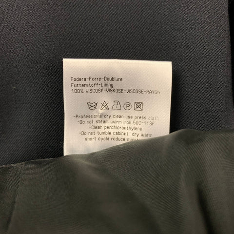 CALVIN KLEIN COLLECTION Size 33 Navy Wool Zip Fly Dress Pants