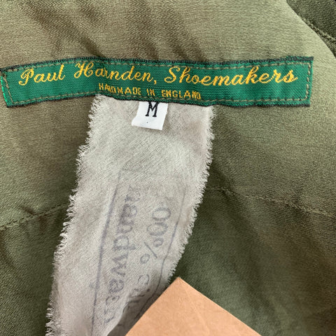 PAUL HARNDEN Size M Olive Silk Long Sleeve Blouse